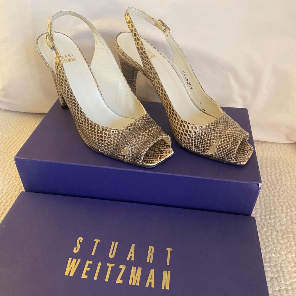 Stuart Weitzman Snake Skin Heels